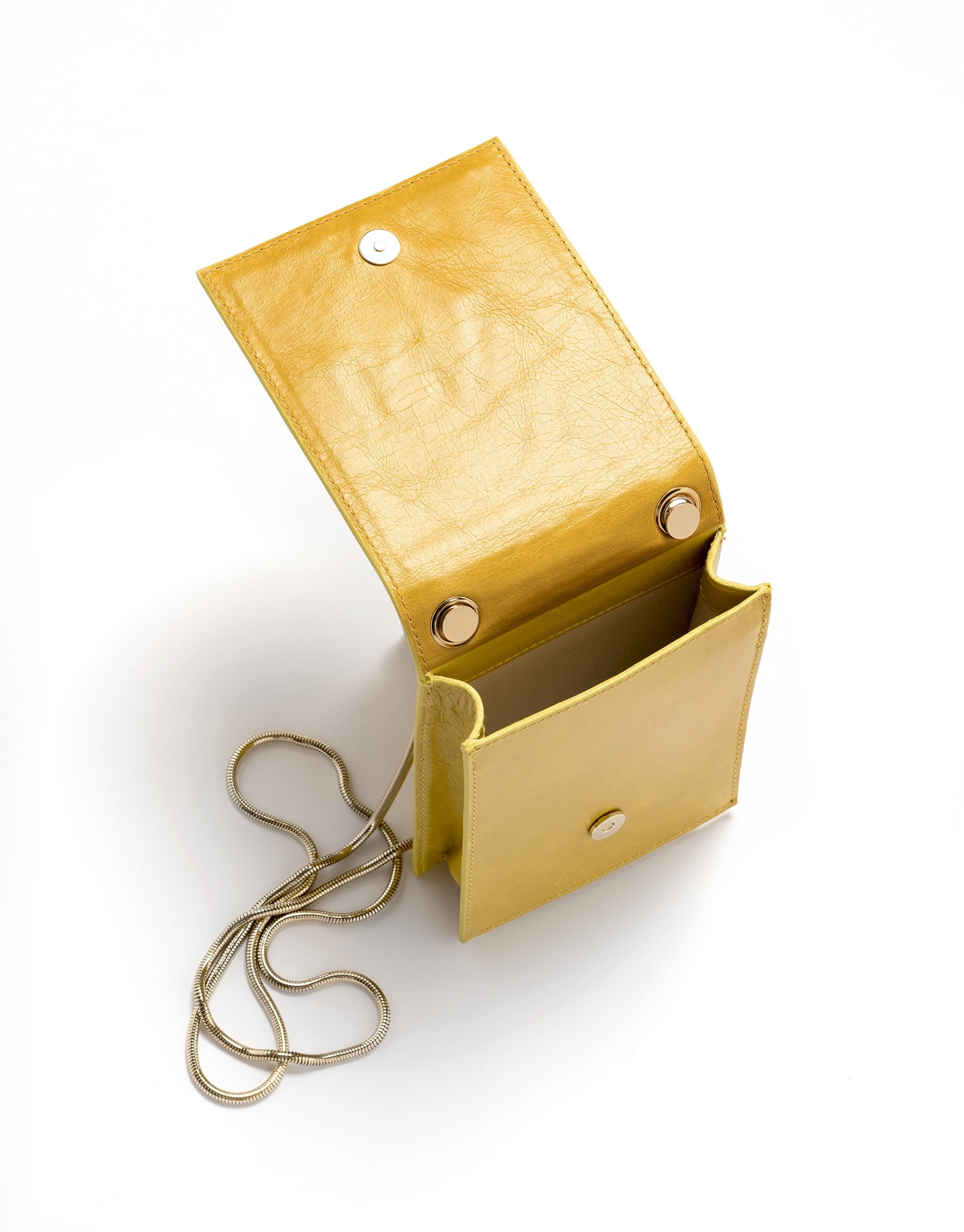 Mustard leather Eme mini shoulder bag