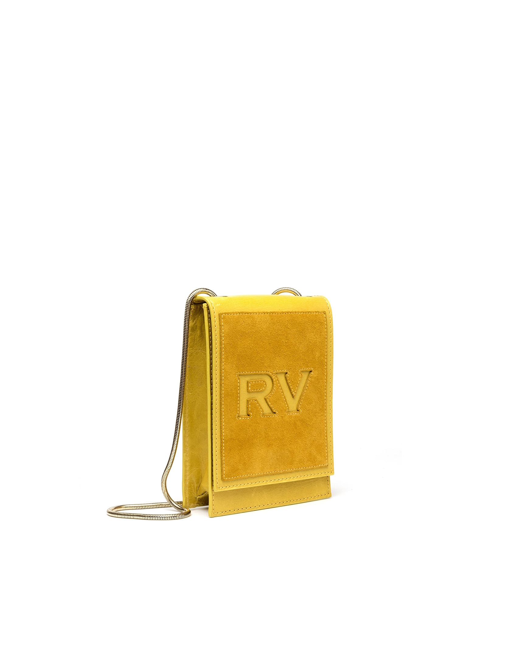 Bolso mini shoulder piel amarillo Eme