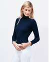 Blue ribbed sweater