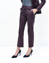 Aubergine pinstriped pants