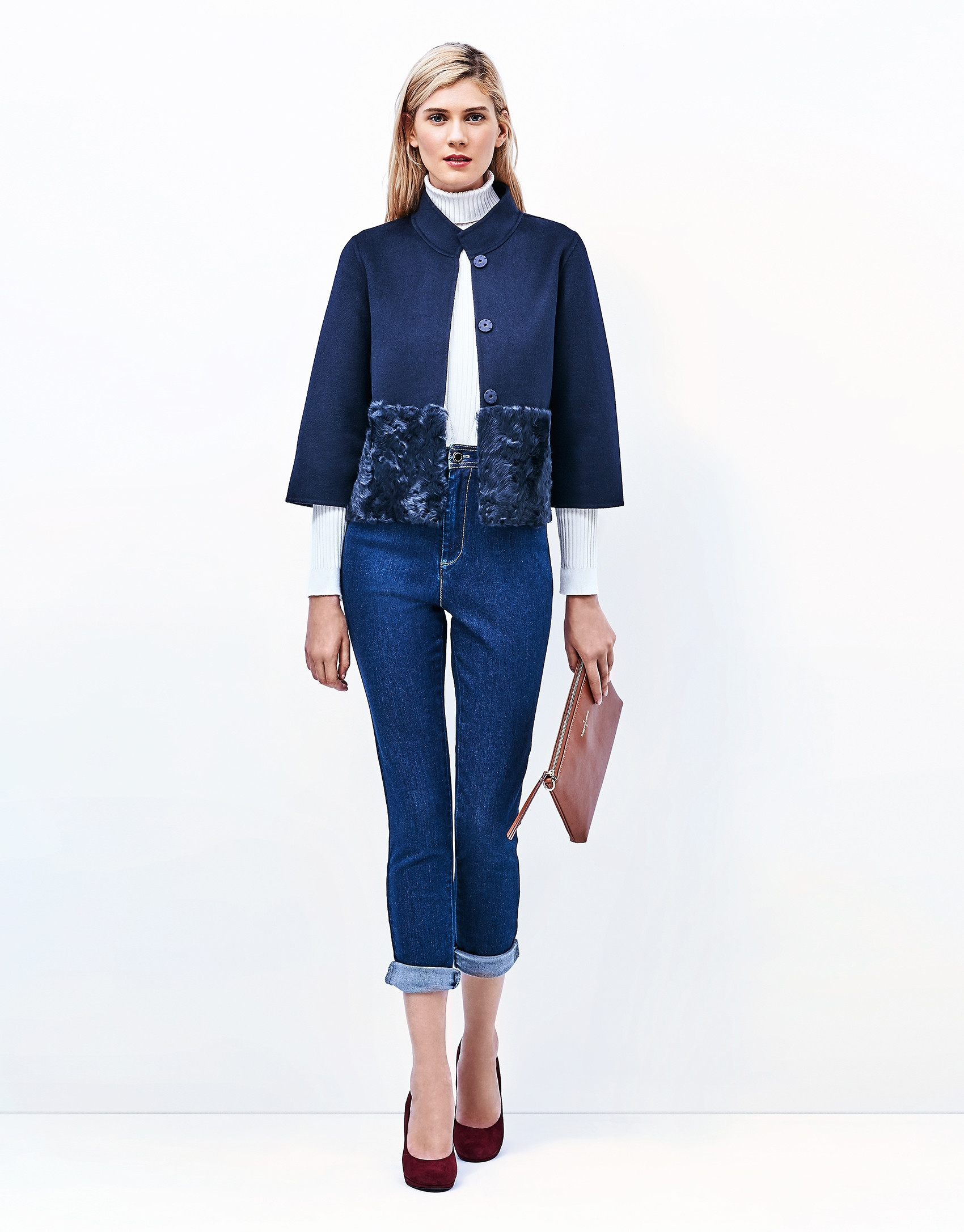 High-waisted, cigarette denims