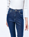 High-waisted, cigarette denims