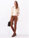 Trench acolchado beige