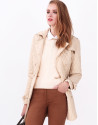 Trench acolchado beige