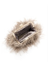 Bolso clutch plumas natural Royal