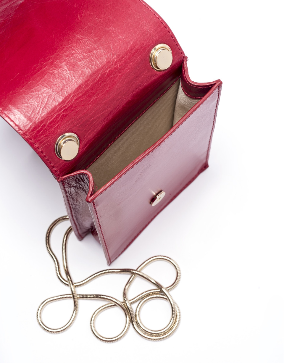 Bolso mini shoulder piel roja Eme