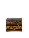 Uve jacquard fabric clutch