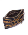 Uve jacquard fabric clutch