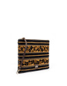 Uve jacquard fabric clutch