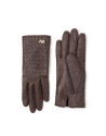 Braided leather gloves