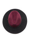 Sombrero bicolor negro/burdeos