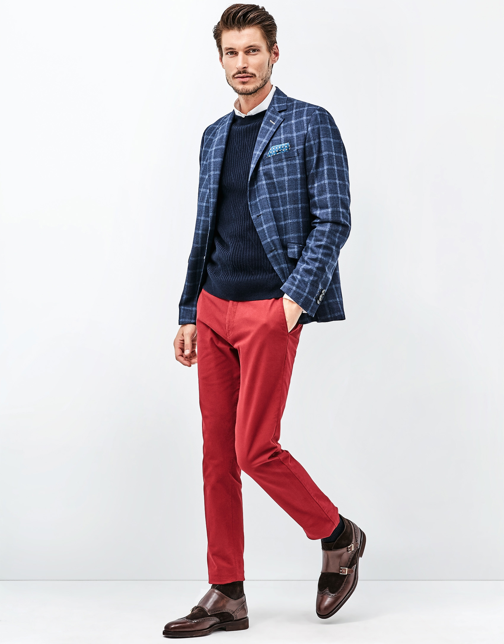 Chaqueta lana azul
