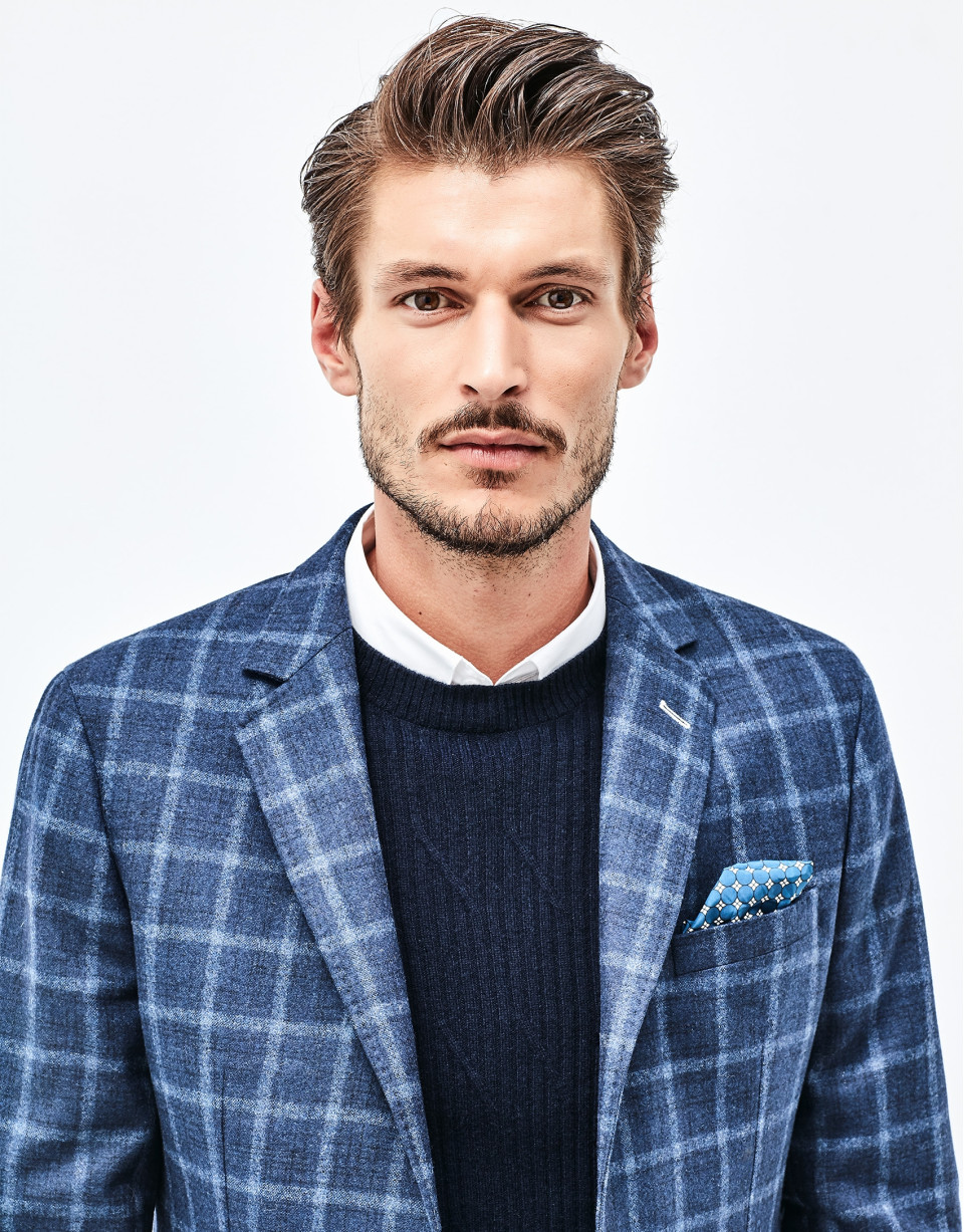Chaqueta lana azul