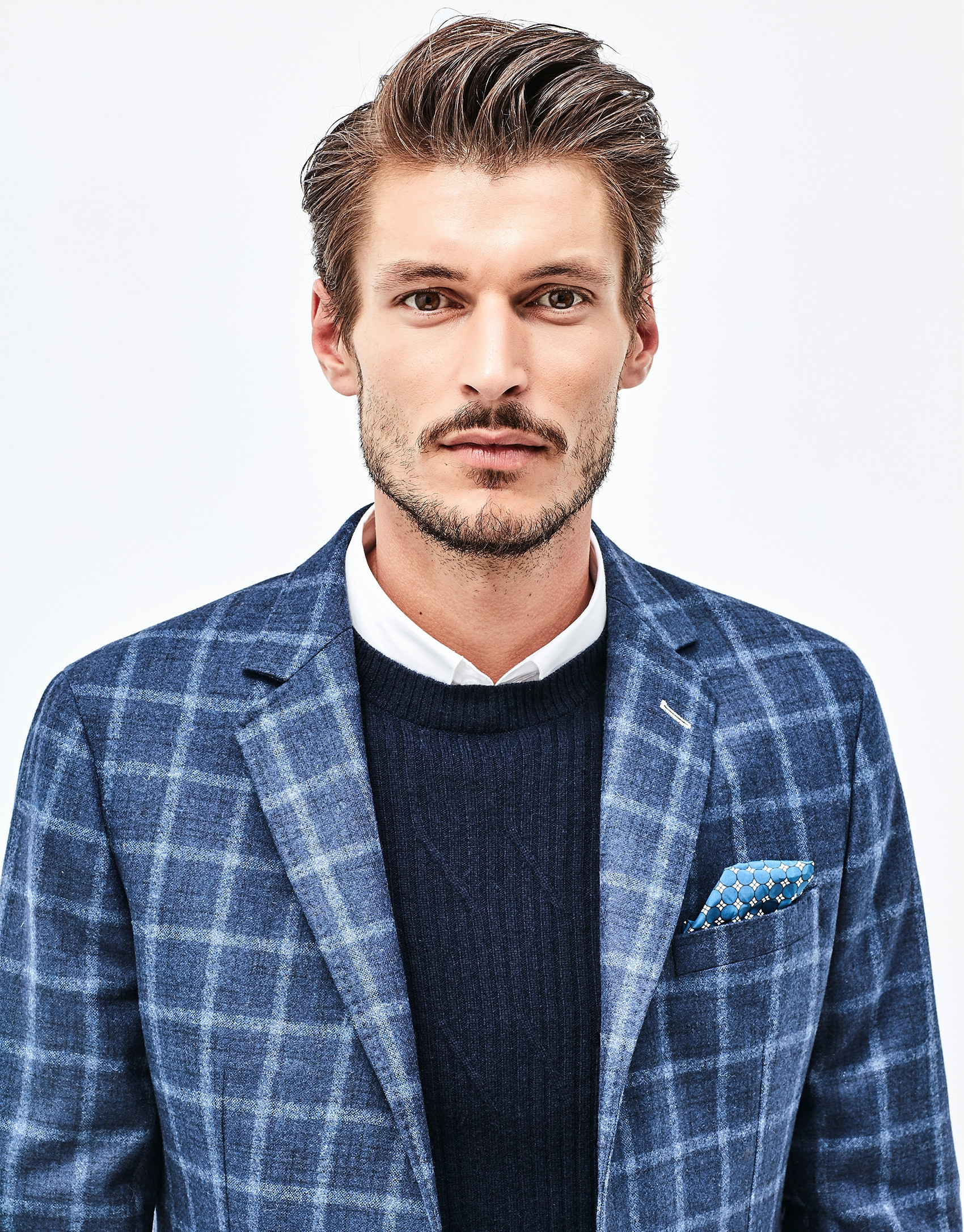 Chaqueta lana azul