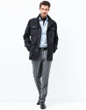 Blue cloth three-quarter jacket