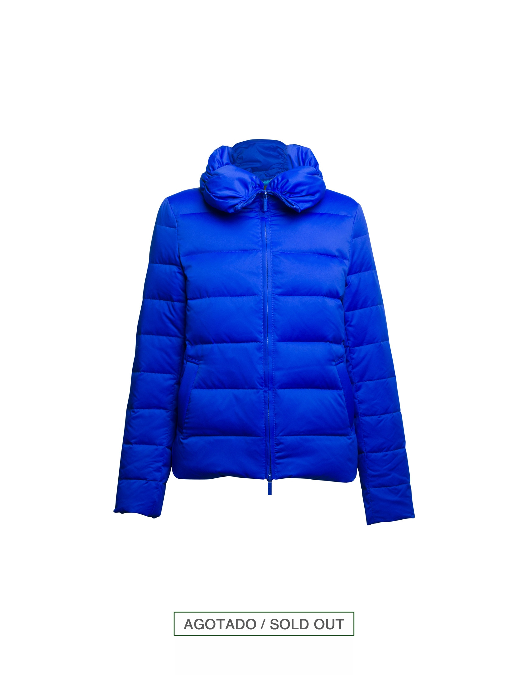 Blue short parka