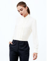 Blusa jaretas blanco roto