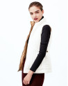 Chaleco reversible acolchado beige