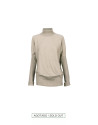 Jersey cisne beige manga abullonada