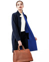 Blue knit coat