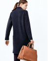 Blue knit coat