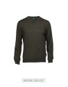 Khaki v neck pullover