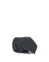 Corbata flores azul