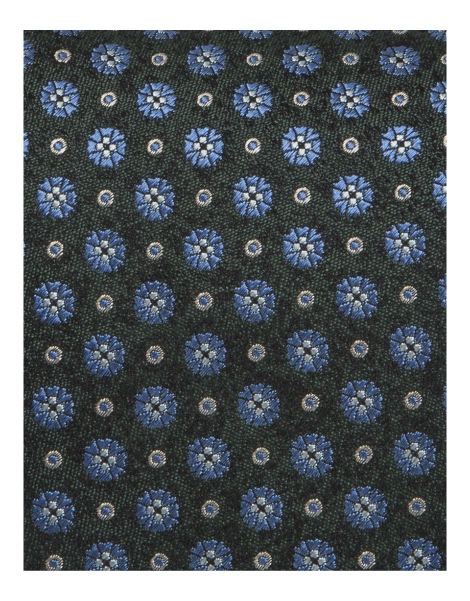 Corbata flores azul