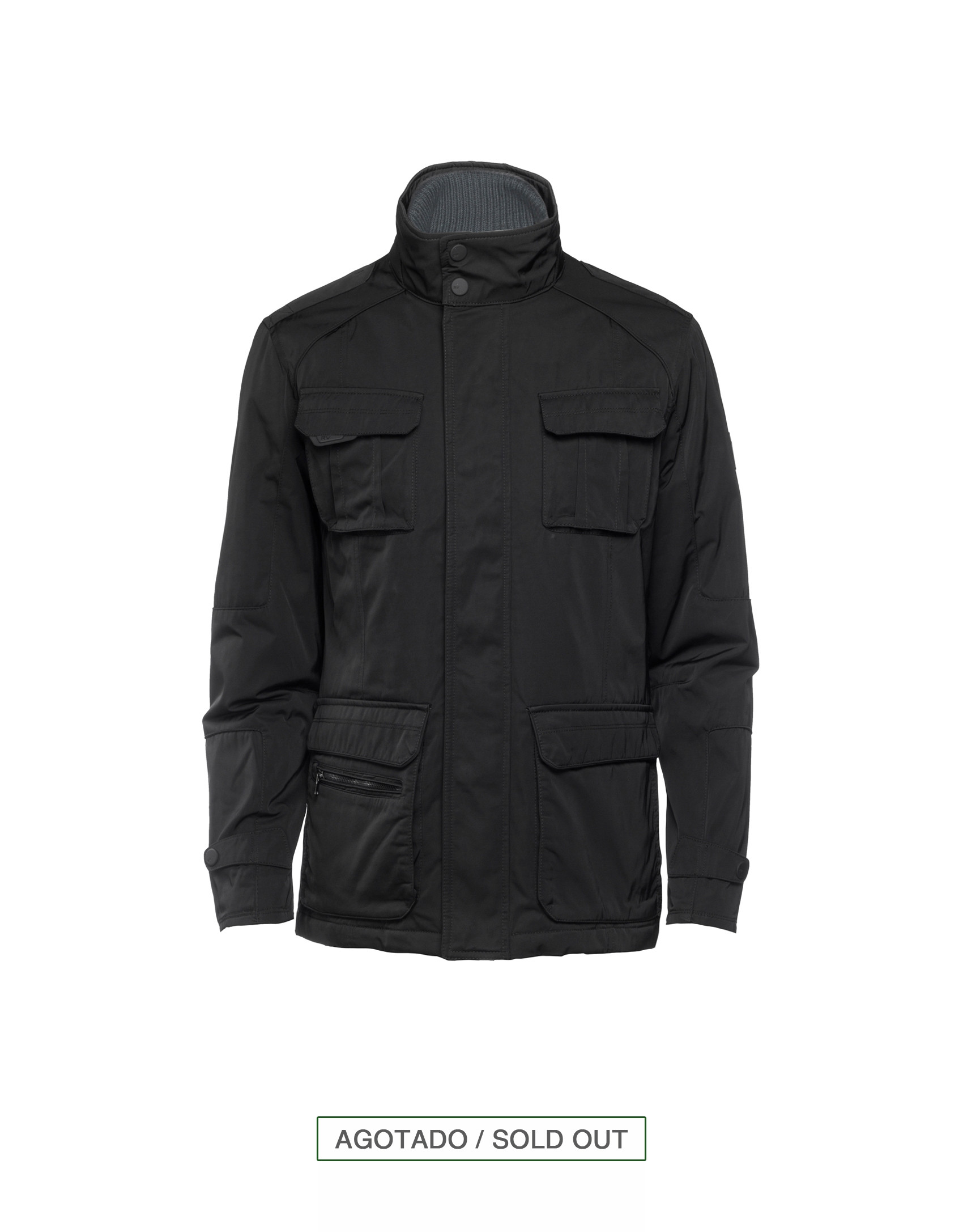 Black casual parka