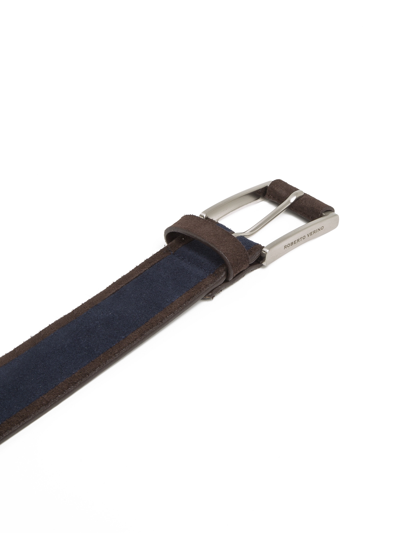 Navy split leather belt