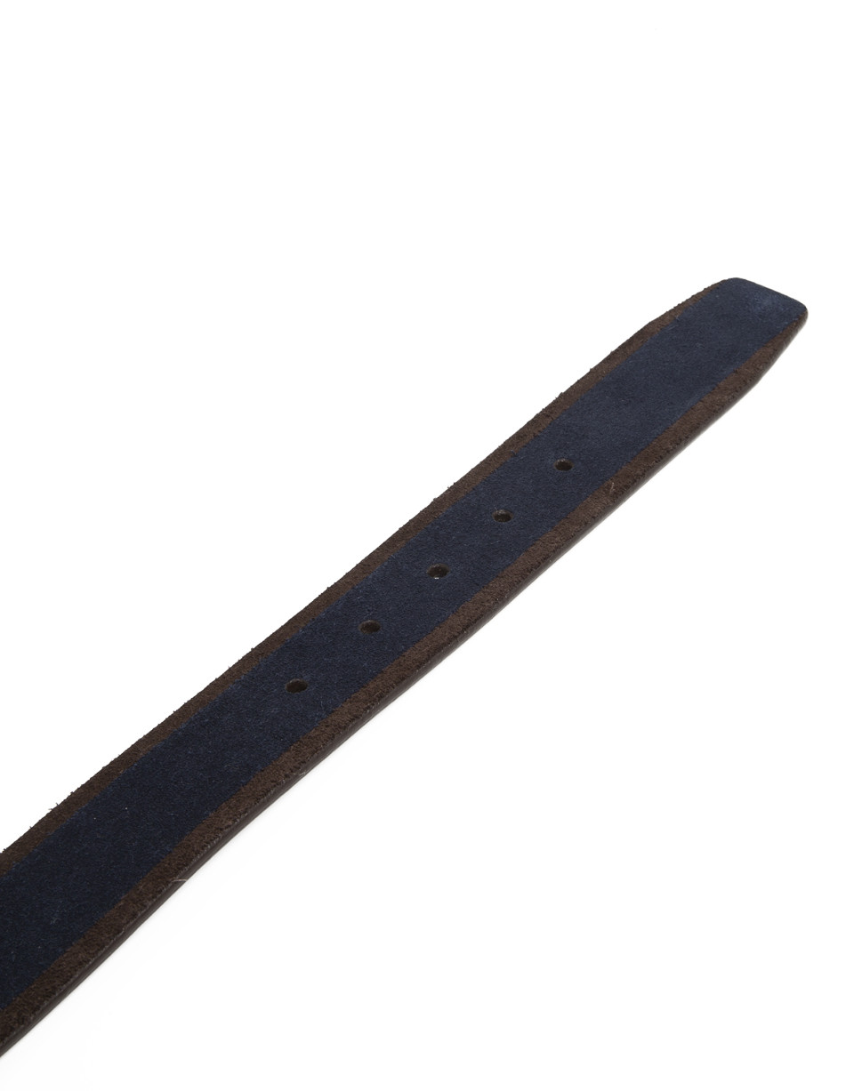 Navy split leather belt