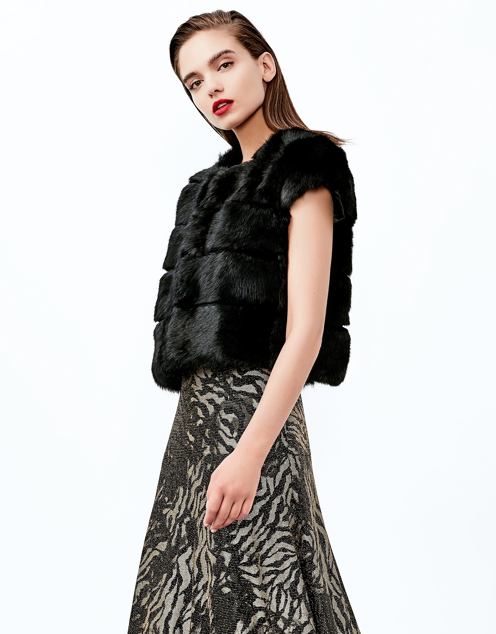 Black short sleeve bolero jacket