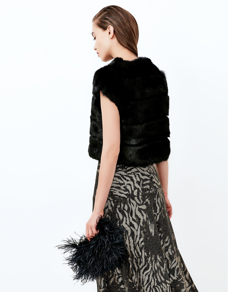 Black short sleeve bolero jacket