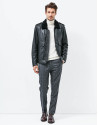 Pantalón cuadros gris