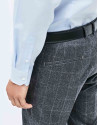 Gray checked pants