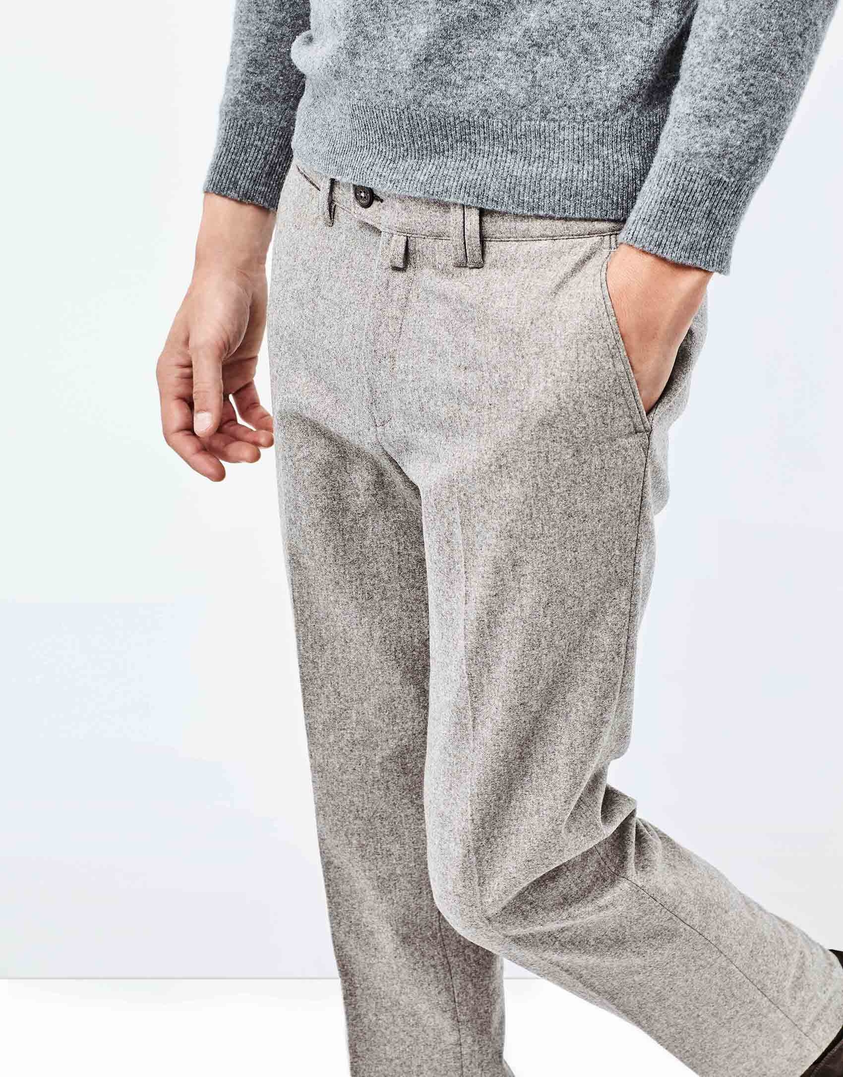 Pantalón franela marrón