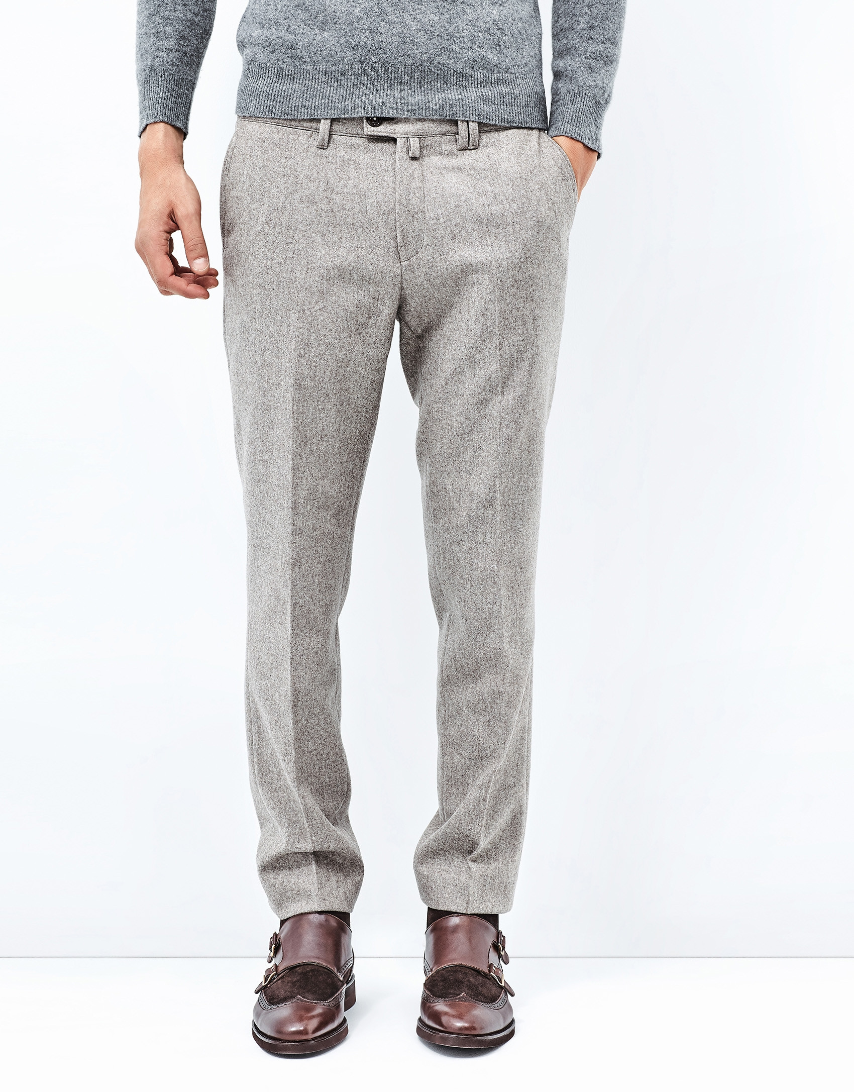 Pantalón franela marrón