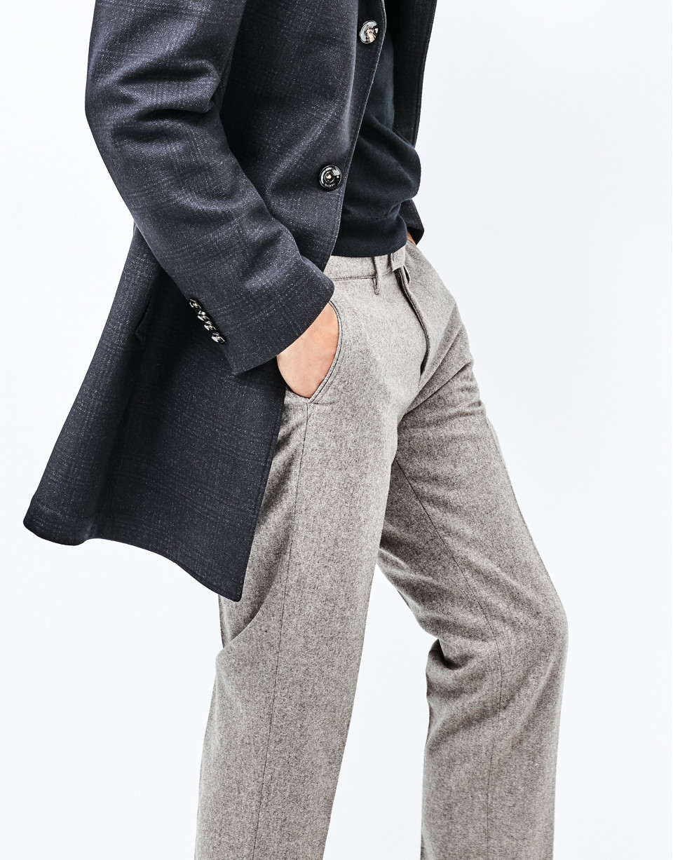 Pantalón franela marrón