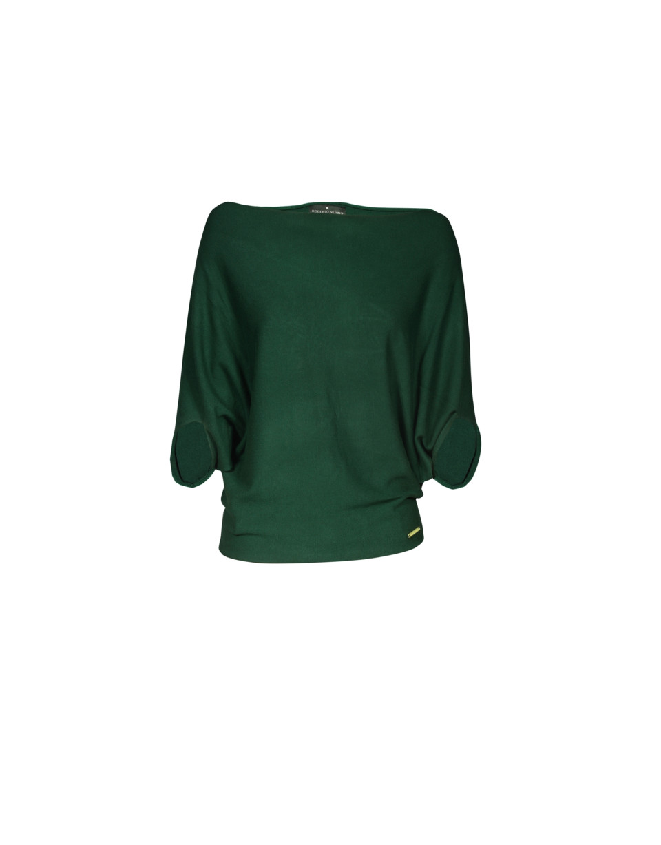 Jersey cuello barco verde