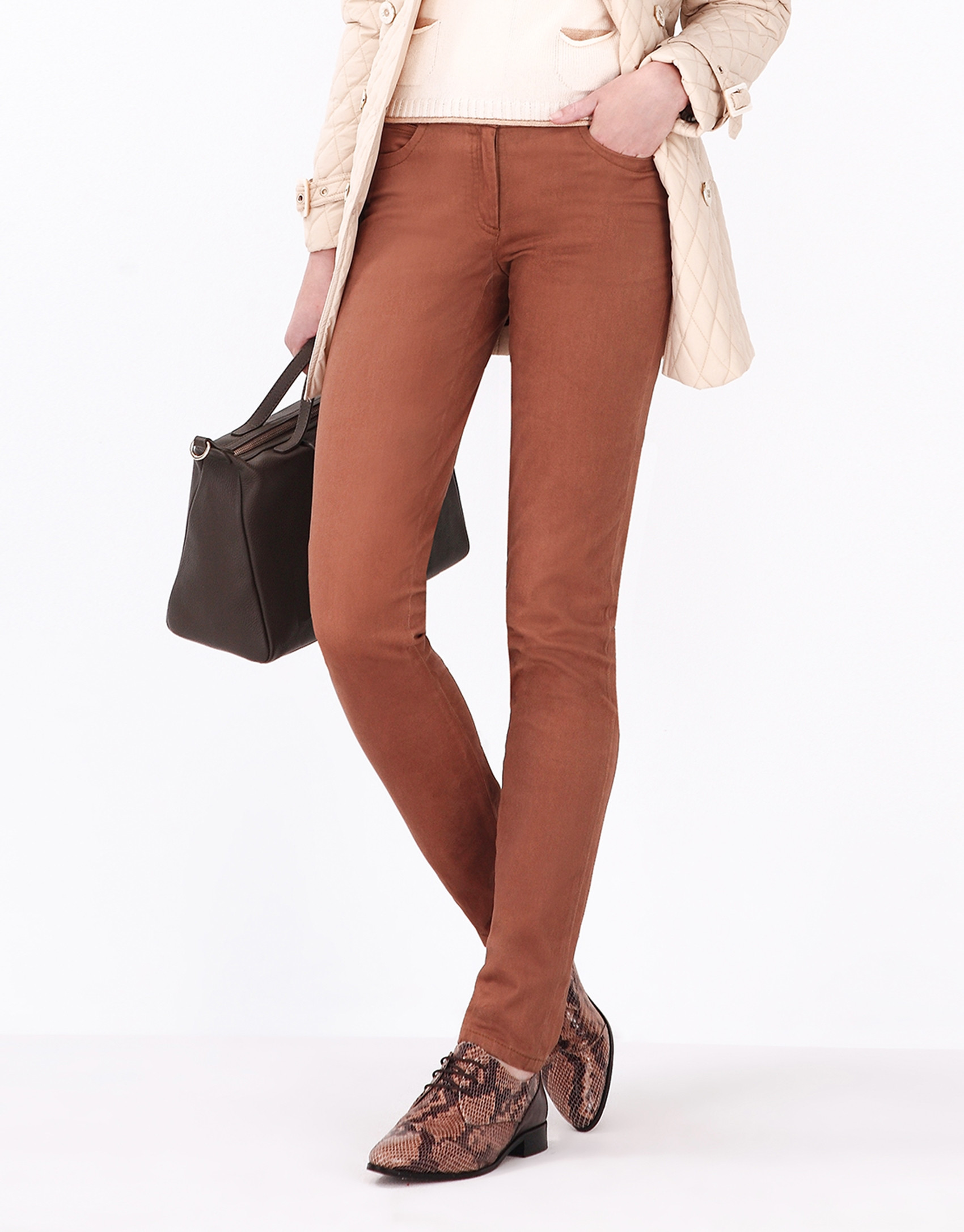 Camel pants with 5 pockets