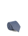 Corbata rombos jacquard azul