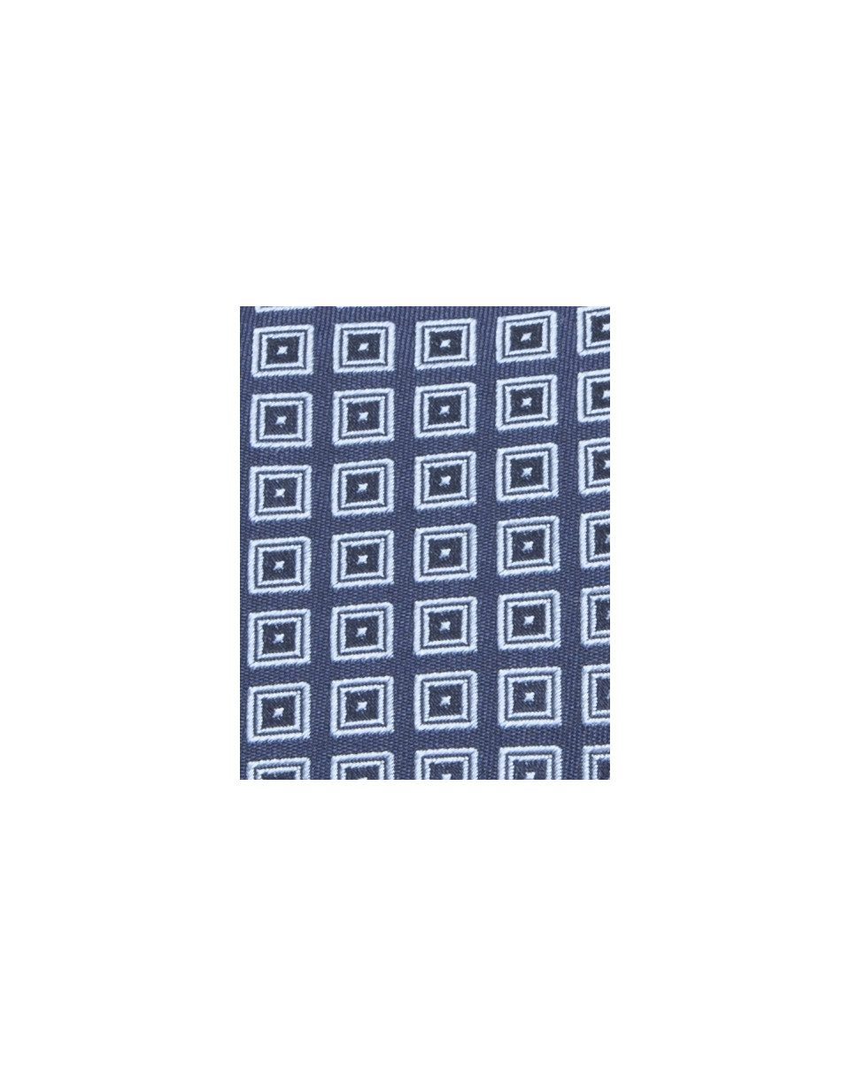 Blue diamond jacquard tie
