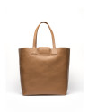 Tan leather Uve shopping bag