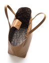 Tan leather Uve shopping bag