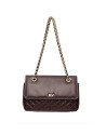 Bolso shoulder piel burdeos Ghauri