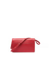 Red leather Geraldine shoulder/clutch 