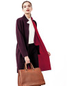 Aubergine knit coat