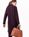 Aubergine knit coat