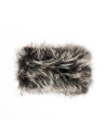 Charcoal gray fox fur collar