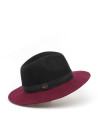 Burgundy / black hat